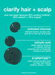 infographic detailing the benefits of k18 detox shampoo.